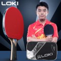 LokiM 5/6/7 Star Ping Pong Racket Professional Offensive Carbon Blade Table Tennis Racket Bat Paddle with ITTF Approved Rubber