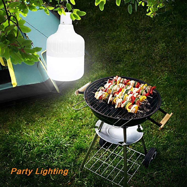 Portable LED Night Light Bulb 40W 80W 150W Rechargeable Dimmable Emergency Lights outdoor Garden Camping Hanging LED Lights DA