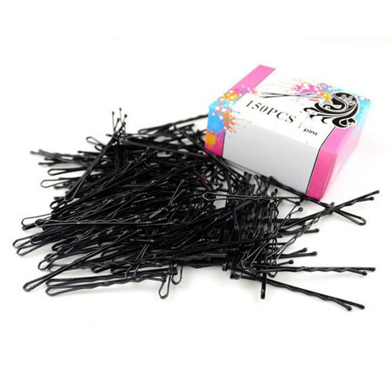 100 Pcs/lot Small Clip Hair Clip Hairpin Korean Version of Latest Black Wire Word Folder One Containing Hairpin Hair Clips