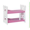 Hot Sale Wooden Doll Double Decker Bed Furniture Toy for Kids and Children