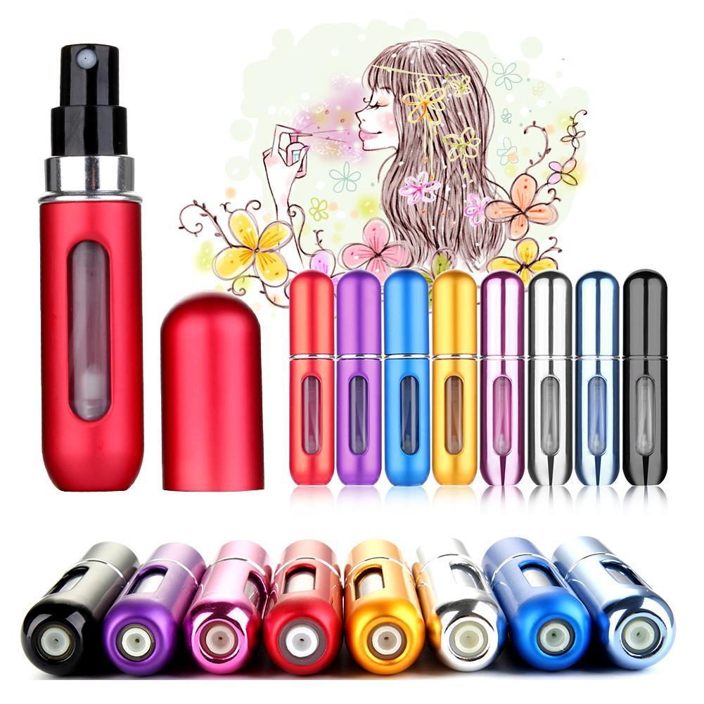 Vacclo 1pc Colorful 5ml Portable Mini Refillable Perfume Bottle Sprayer Scent Pump Cosmetic Containers Spray Travel Bottle