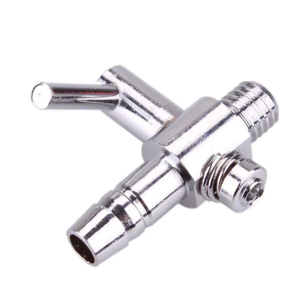 1PC airflow distributor lever control valve fish tank oxygen tube stainless steel dispenser aquarium gas volume control valve