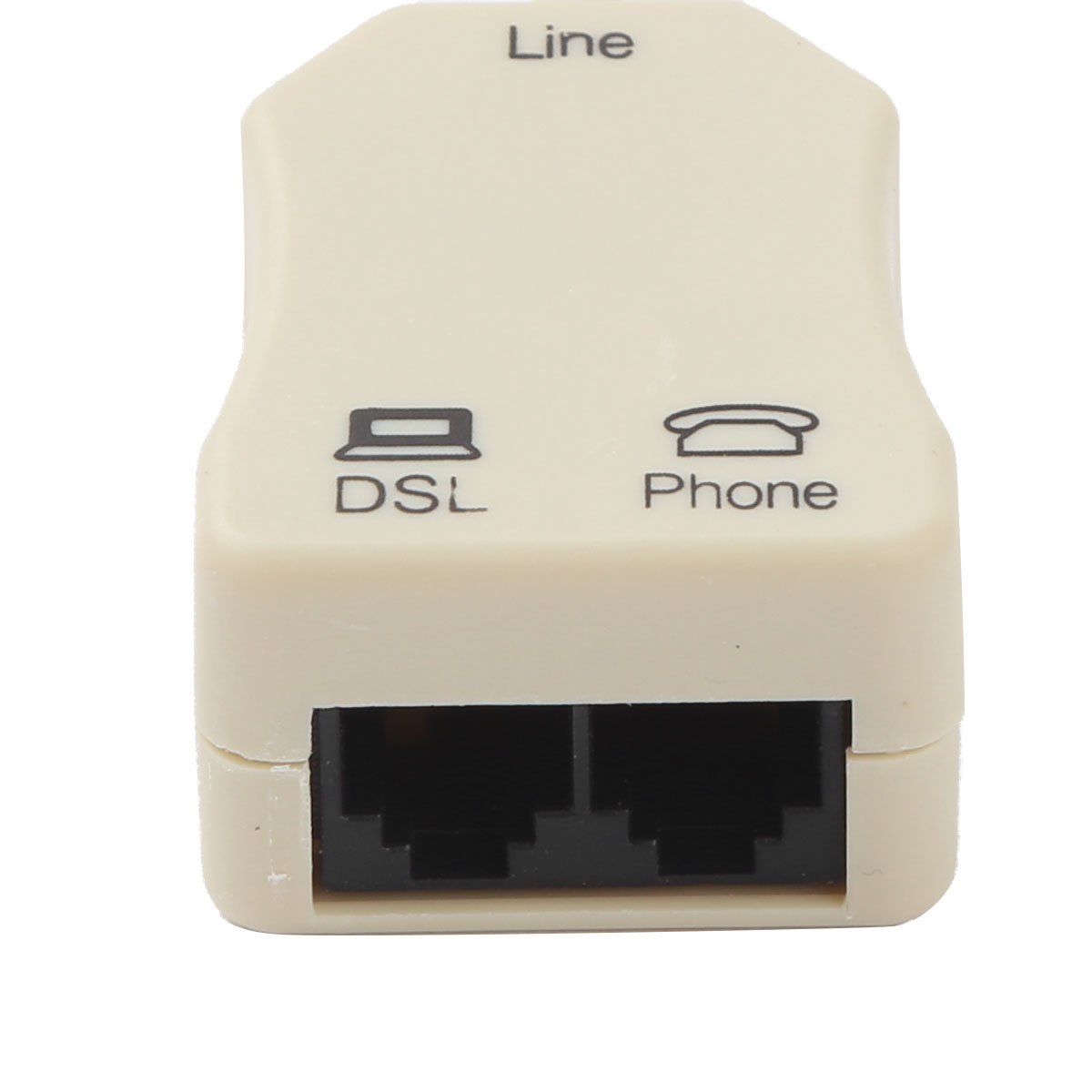 2Pcs DSL Line Filter Universal Male to 2 Female Telephone Fax Machine Modem ADSL Splitter Adapters 220V Power Supply Adaptador