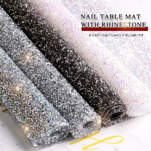 TSZS 1pc/lot Diamond Luxury Salon Practice Cushion Washable Pad Pillow Hand Holder Manicure Tool Nail Table Mat With Rhinestone