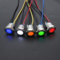 1pcs 8mm 12mm 16mm 19mm 22mm 25mm Waterproof Metal LED Warning Indicator Light Signal Lamp Pilot Wire 3V 5V 6V 12V 24V 110V 220V