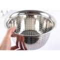 Thicken Stainless Steel Rice Washer Drain Basket for Kitchen Vegetables Washing Storage