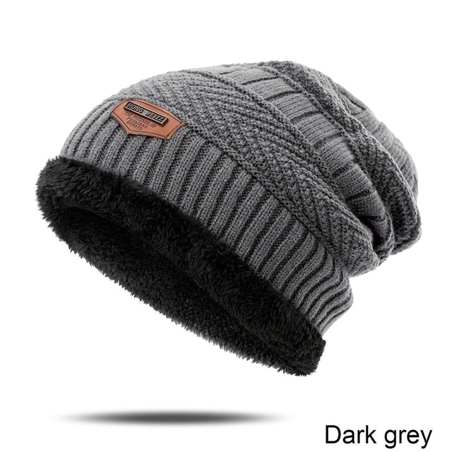 High Quality Men's Winter Hat Cotton Thicken Winter Warm Beanies hat For Men Fashion Unisex Knitted Hats Bonnet