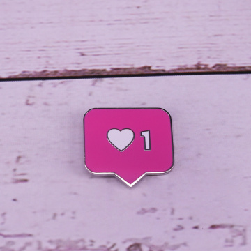 IG Love Enamel Pin Instagram notification pin 1 like social media brooch