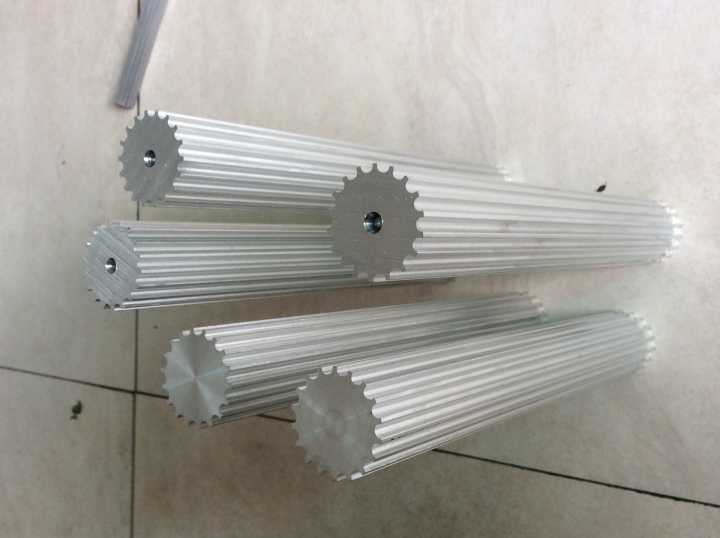 CNC machinery accessories part China factory 44tooth,200mm length, #7075 aluminum material, HTD5M groove pulley