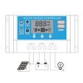 10-60A PWM Solar Panel Regulator 12V-24V Charge Controller Auto Dual USB Digital Display for Lead Acid Batteries LCD Collector