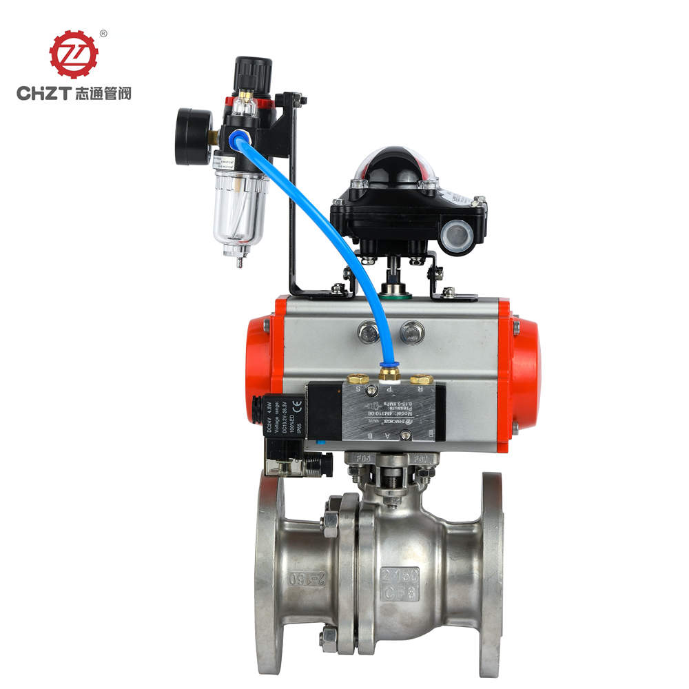 2 pc flange type ball valve with platform