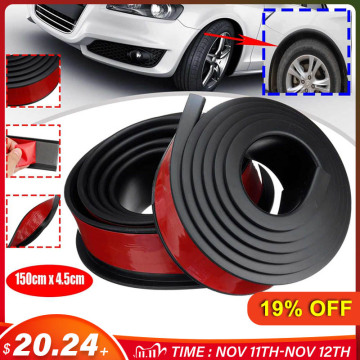 1.5Mx4.5CM Universal Pair Rubber Car Mudguard Trim Wheel Arch Protection Moldings for most cars trucks SUVs Car Styling Moulding