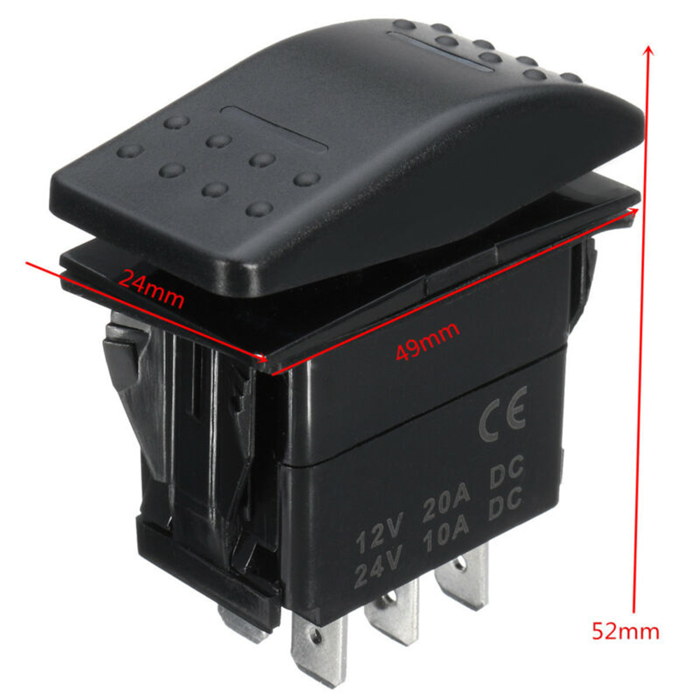 7 PINS 12V 24V Waterproof Car Boat Marine Bus Truck All Coloar Double LED Light Rocker Switch car Accessories