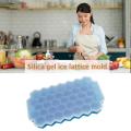 Creative Honeycomb Ice Cube Tray 37 Cubes Silicone Ice Cube Maker Mold With Lid For Ice Party Whiskey Cocktail Cold Drink