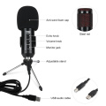 XTUGA USB Condenser Microphone Recording MIC USB Podcast MIC Built-In Monitor with Echo Effect for PC Recording,YouTube,Gaming