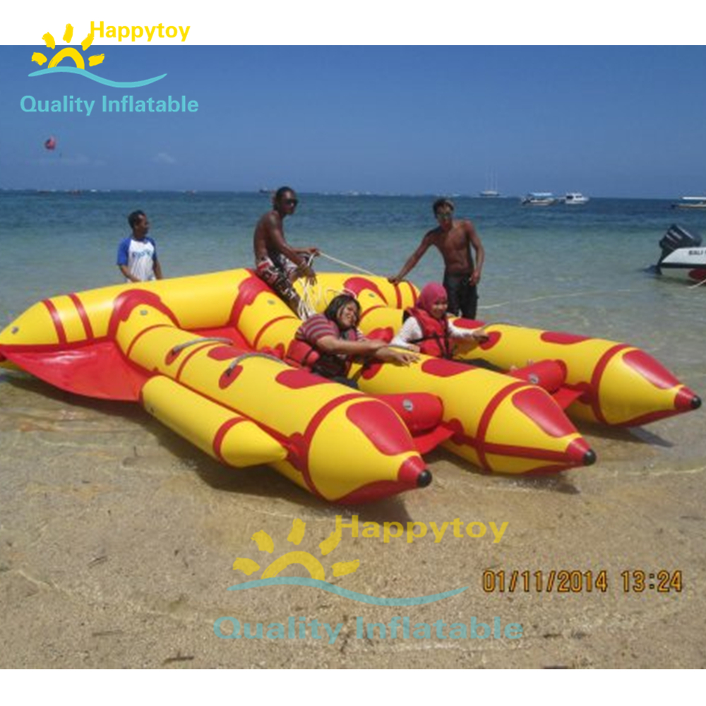High Quality Water Towable Tube 6 seat inflatable banana fly fish boat,towable inflatable game