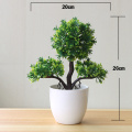 Artificial Plants Potted Bonsai Green Small Tree Plants Fake Flowers Potted Table Ornaments For Home Garden Party Hotel Decor