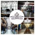 60W LED Garage Light Deformable Lamp Indoor Light Workshop Lamp with 4 Adjustable Panels for Warehouse Bar Basement