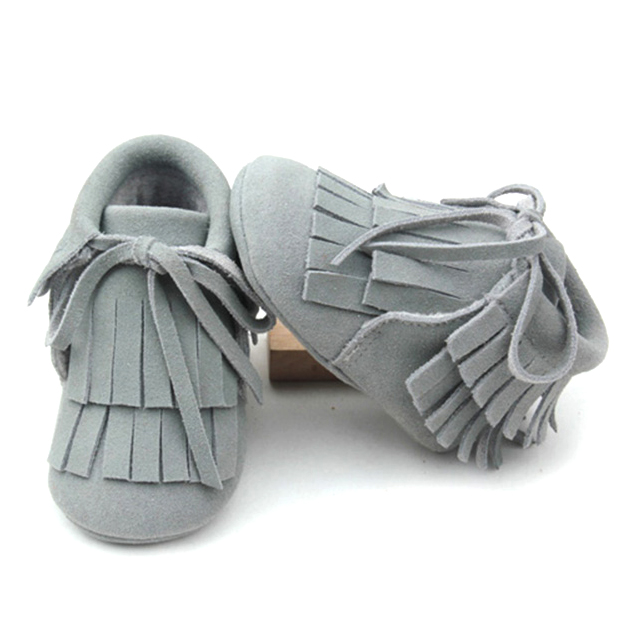 Double Moccasins Tassel Winter Bowknot Baby Boots