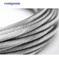 T304 1X19 304 Stainless Steel Wire Rope cable rails hand rails and sailboat stay cables 1/8