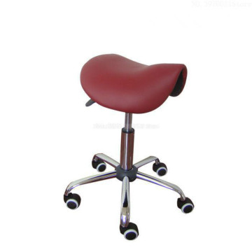 Rolling Massage Chair Saddle Stool Leather Upholstery Portable Pedicure Salan Spa Tattoo Facial Beauty Massage Swivel Chair