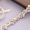 TRiXY S437-G Luxury Golden Bridal Belt Rhinestone Bride Belts Bridal Sash Wedding Belt Formal Belt for Women Bridal Gown Sashes