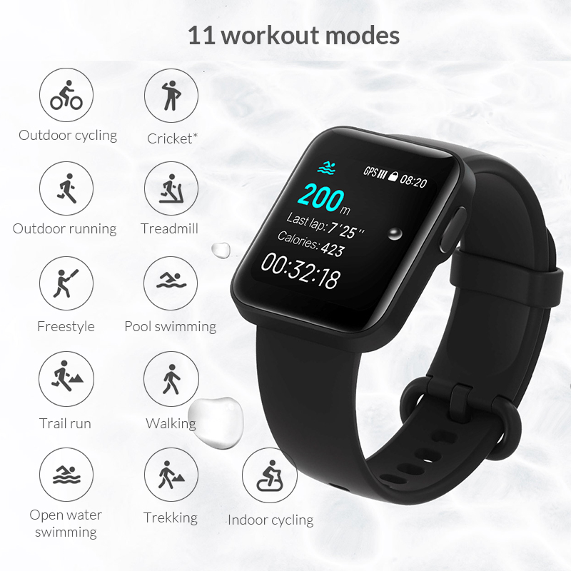 Xiaomi Mi Watch Lite GPS Mi Smart Watch Global Version Smartwatch 2020 1.4" TFT LCD Screen Fitness Heart Rate Sleep Monitor