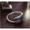 High Quality Gothic Punk Rock Squid Feet Octopus Finger Ring Adjustable Genuine 925 Sterling Silver Rings Vintage Jewelry