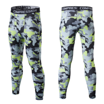 Camouflage Sporting 2017 running tights kids compression tights gym fitness skins pants men's leggings training tights running L