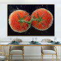 Kitchen Decor Canvas Painting Fresh Fruit in Water Pictures Strawberry Lemon Pineapple Wall Posters for Kitchen and Living Room