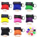 1PCS New Resuscitator Mask Keychain Emergency Face Shield First Aid CPR Mask For Health Care Tools Face Shield 8 Colors