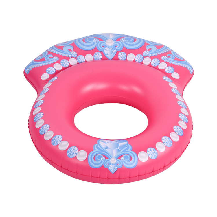 Princess Pink Inflatable Diamond Ring Pool Float Inflatable Lounge Girl Outdoor Swim Tube Ring For Adult Kid 3