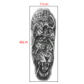 Waterproof Temporary Tattoo Sticker Crown Roaring Lion Clock Gear Wheel Full Arm Fake Tatto Flash Tatoo for Men Women