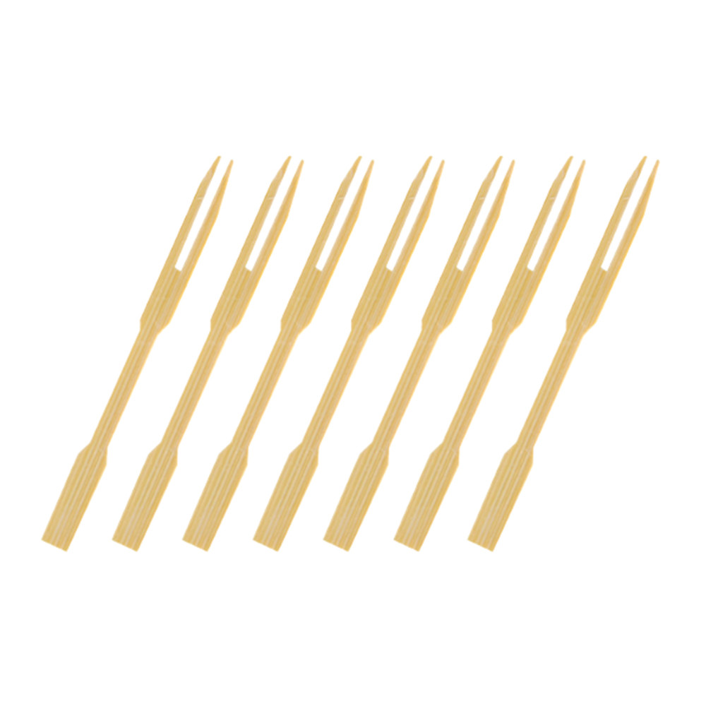 80PCS Disposable Bamboo Catering Forks Fruit Stick Finger Food Pick aperitif picks plastic appetizer antipasti new brand fashion