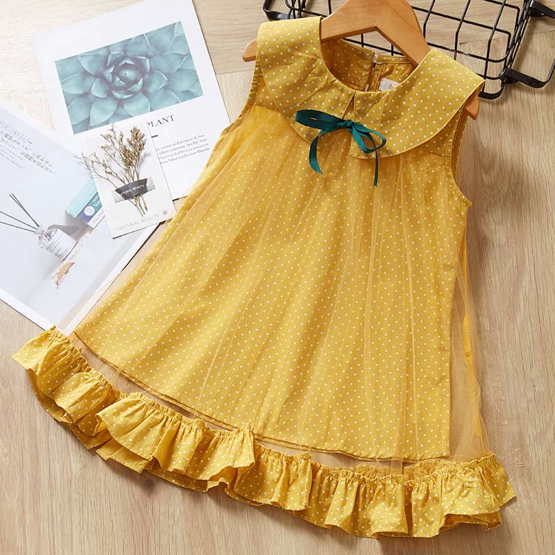 Bear Leader Girls Party Dress 2020 New Summer Princess Dress Elegant Lace Flowers Costumes Sweet Outfits Children Clothing 3 7Y