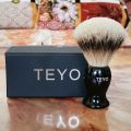 TEYO Shaving Brush of Super Silvertip Badger Hair Resin Handle With Gift Box Perfect for Wet Shave Cream Razor Beard Brush