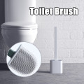 TPR Toilet Brush Silicone Soft Wall-mounted Bathroom Toilet Brush Household Cleaning Tool With Cover Bathroom Accessories