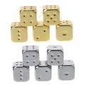 5pcs 13mm Metal Dice Gold/Silver Solid Heavy Dice Bar Night Club Party Drinking DND Game Dice