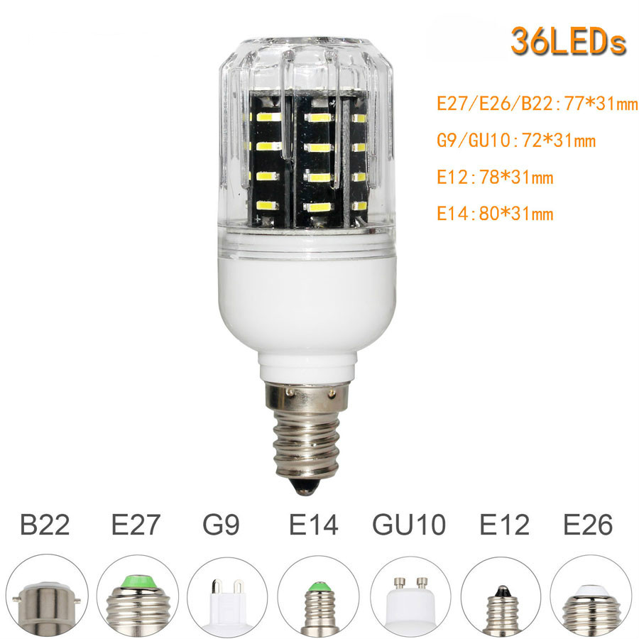 E26 E27 E12 E14 G9 GU10 LED Corn Bulb 4014 SMD Light 10W 20W 25W 30W Lighting 36leds 72leds 96leds 138leds Ampoule Led Spotlight