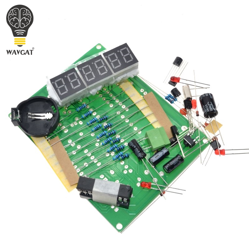 DIY Kits AT89C2051 Electronic Clock Digital Tube LED Display Suite Electronic Module Parts and Components DC 9V - 12V