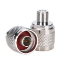 2PCS N Male Plug to F Female Jack RF Coaxial Adapter Connector