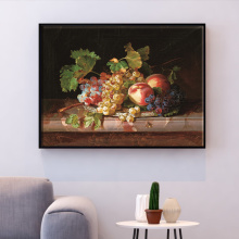 HUACAN Embroidery Fruit Kits Cross Stitch Food Still Life Needlework Sets White Canvas DIY Home Decor 14CT 40x50cm