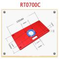 Aluminum Router Table Insert Plate w/ 2 Router Insert Rings For Woodworking Benches Router RT0700C red