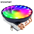 SNOWMAN 4 Heat Pipes CPU Cooler RGB 120mm PWM 4 Pin PC Radiator quiet for Intel LGA 2011 1150 1151 1155 AMD AM3 CPU Cooling Fan