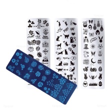 Nail Stamping Plates Line Pictures Nail Art Plate Stainless Steel Design Stamp Template for Printing Stencil Tools