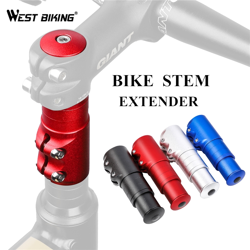 WEST BIKING Bike Fork Stem Riser Extender Extension Alloy Bicycle Stem Head Up Raiser Handlebar Mountain Cycling Part Adaptor