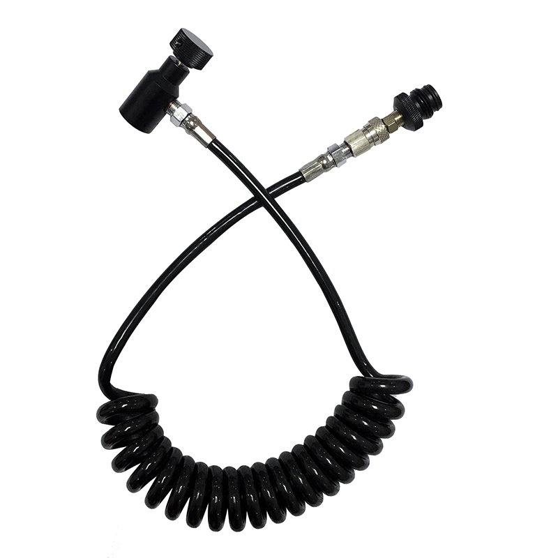 PCP Airgun Shooting Paintball Coil Remote Hose Thick line 2.5M 98inch with Quick Disconnect Airsoft Accessories