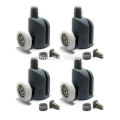 Set of 8 Pcs Bottom Shower Door ROLLERS /Runners/Wheels/Pulleys20/22/23/ 25mm Diameter bathroom Replacement Parts