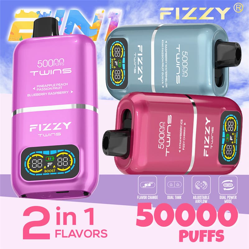 Wholesale Fizzy Twins 50000 50k Puffs Vape