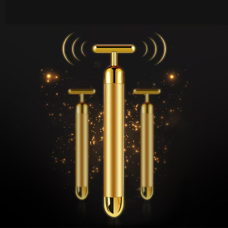 Slimming Face 24K Gold Vibration Energy Beauty Bar Electric Strick Facial Beauty Massage Stick Lift Skin Tightening Wrinkle Tool-6